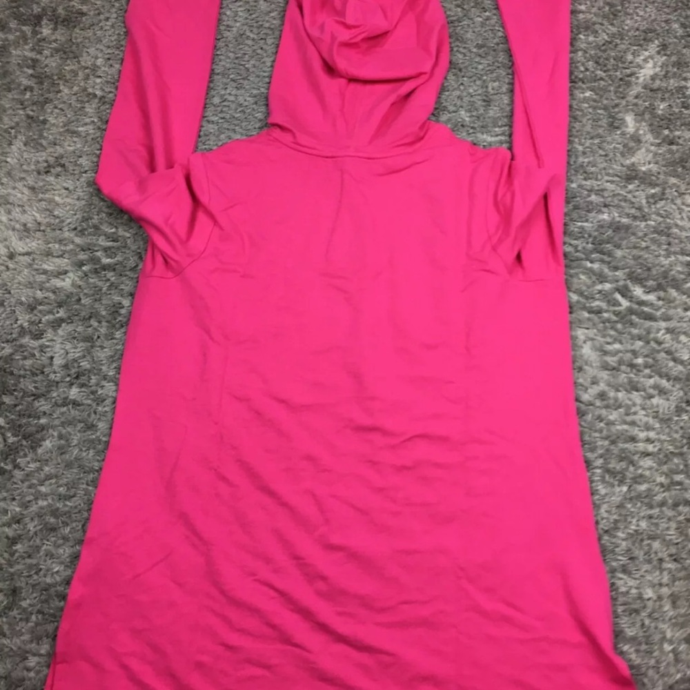 NWT AmberNoon II by Dr. Erum Ilyas SunCozy Hooded Tunic Womens Medium Pink - Picture 11 of 11